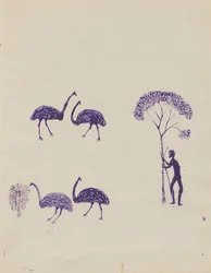 Kwat Kwat -folk - Skitsebog hovedsageligt af aktiviteter fra aboriginals og hvide 17854